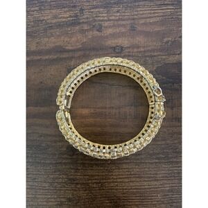 Unbranded Basket Weave  Gold Tone Hinged Cuff Bracelet